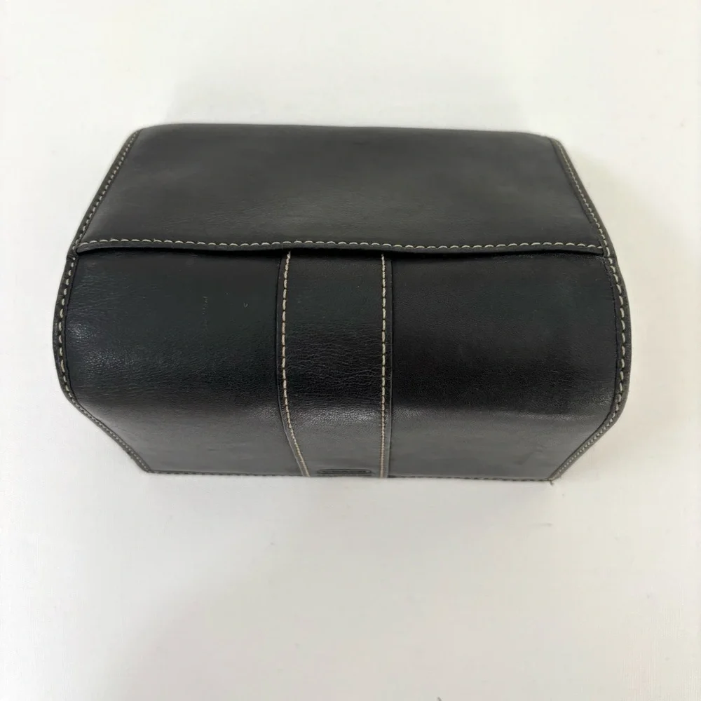 Coach Black Leather Wallet Bi Fold Coin Card Vintage Y2K